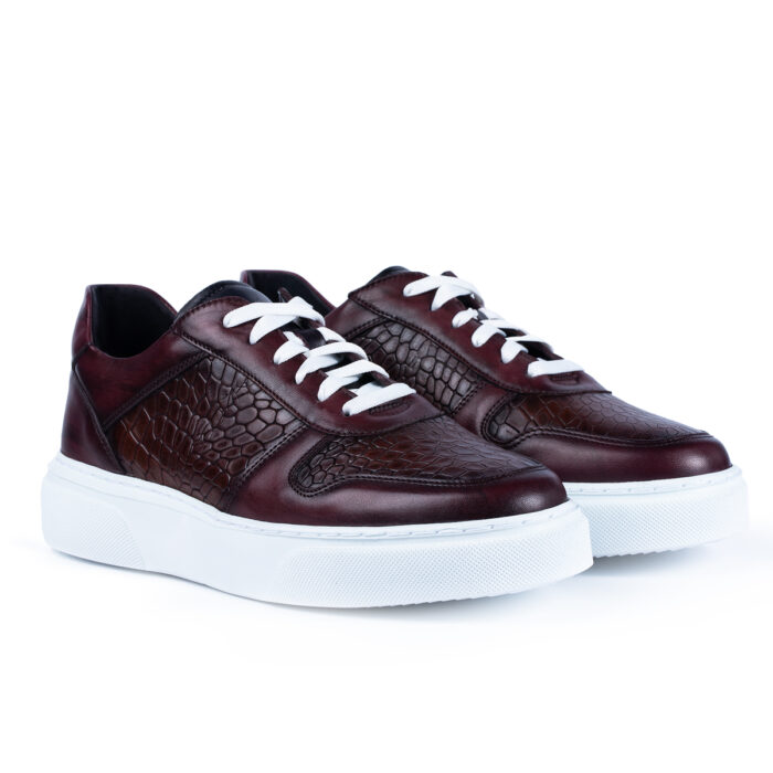 Sneaker 004 bordo maro - imagine 2