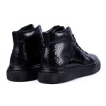 Ghete 855 Croco Snake Negru - imagine 3
