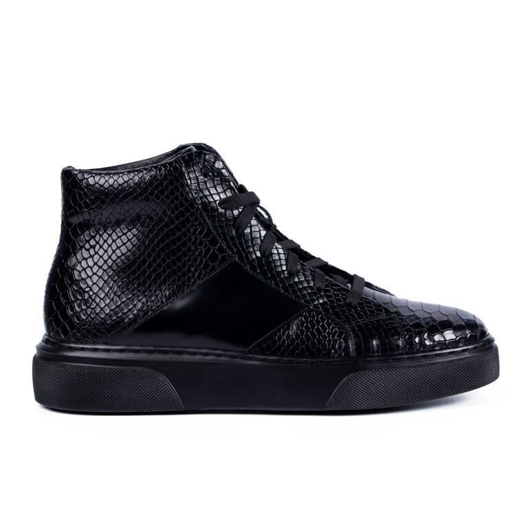 Ghete 855 Croco Snake Negru - imagine 1