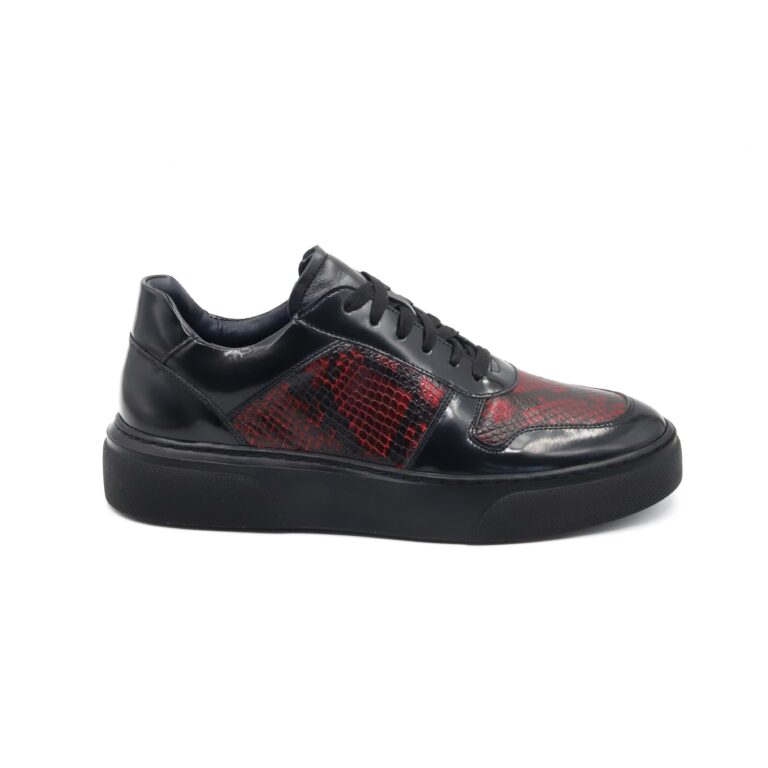 Sneaker 001 Rosso Snake - imagine 1