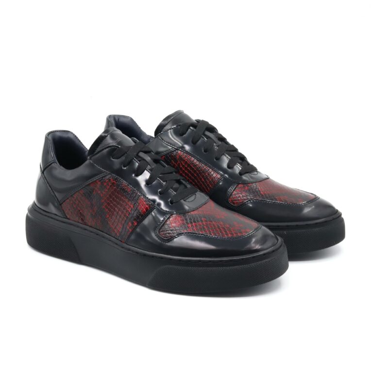 Sneaker 001 Rosso Snake - imagine 2