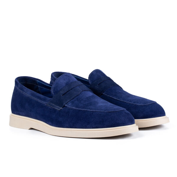 Casual Ezra Blue Velur - imagine 2