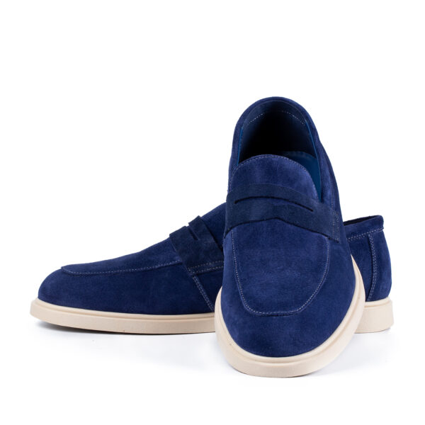 Casual Ezra Blue Velur - imagine 4