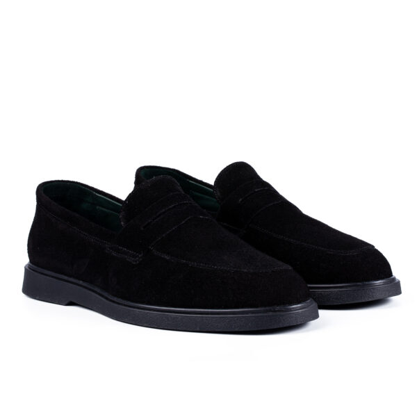 Casual Ezra Negru Velur - imagine 2