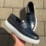 Loafers Ezra Blue Croc - imagine 5