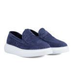 Loafers Ezra Blue Velur - imagine 2